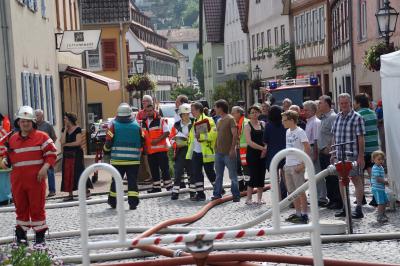 Gebaeudebrand im alten Ortskern von Weil der Stadt